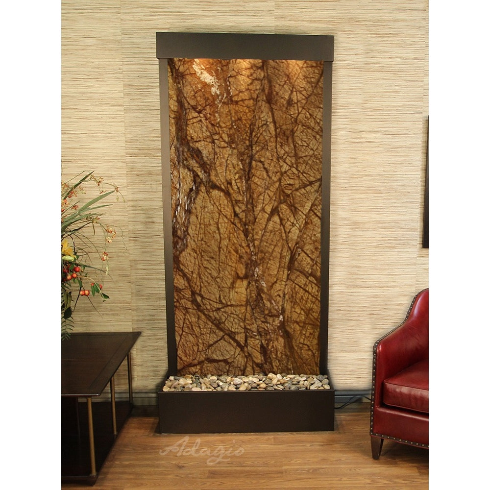 Adagio Tranquil River Flush Mounted to Rear of the Base 90"H x 41"W Indoor Floor Fountain TRF3512