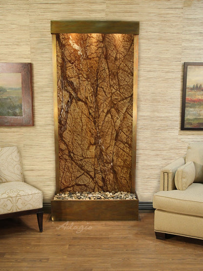 Adagio Tranquil River Flush Mounted to Rear of the Base 90"H x 41"W Indoor Floor Fountain TRF3512