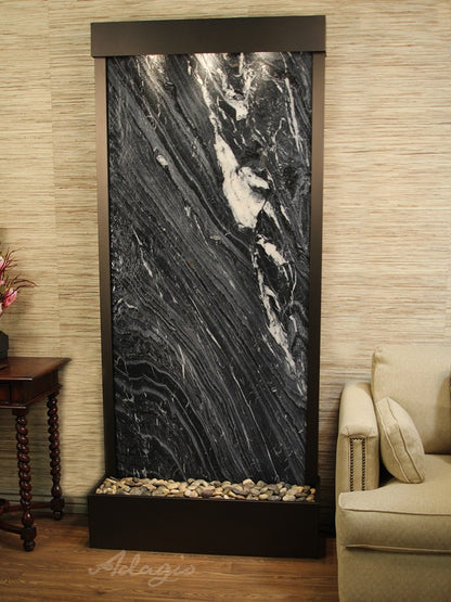 Adagio Tranquil River Flush Mounted to Rear of the Base 90"H x 41"W Indoor Floor Fountain TRF3512