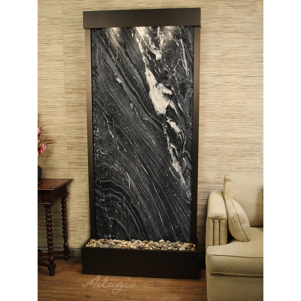 Adagio Tranquil River Flush Mounted to Rear of the Base 90"H x 41"W Indoor Floor Fountain TRF3512