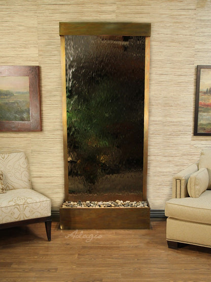 Adagio Tranquil River Flush Mounted to Rear of the Base 90"H x 41"W Indoor Floor Fountain TRF3512