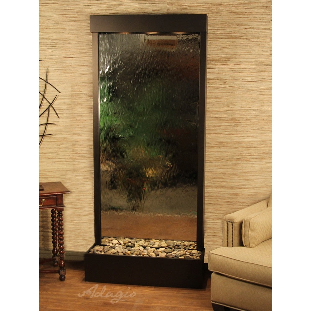 Adagio Tranquil River Flush Mounted to Rear of the Base 90"H x 41"W Indoor Floor Fountain TRF3512
