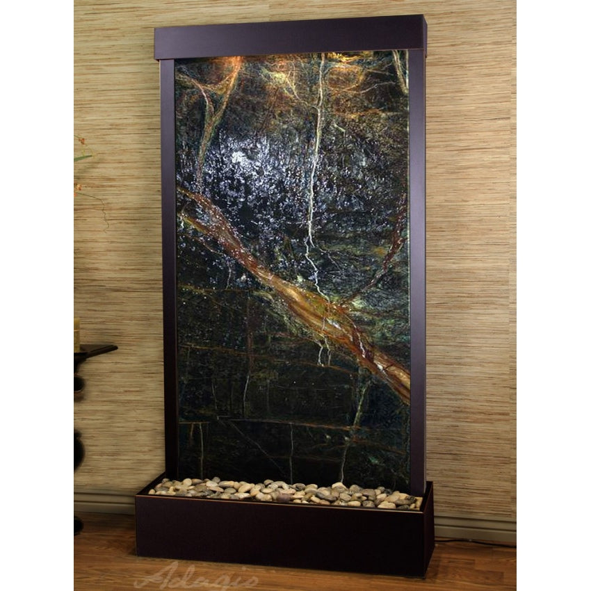 Adagio Tranquil River Flush Mounted to Rear of the Base 90"H x 41"W Indoor Floor Fountain TRF3512