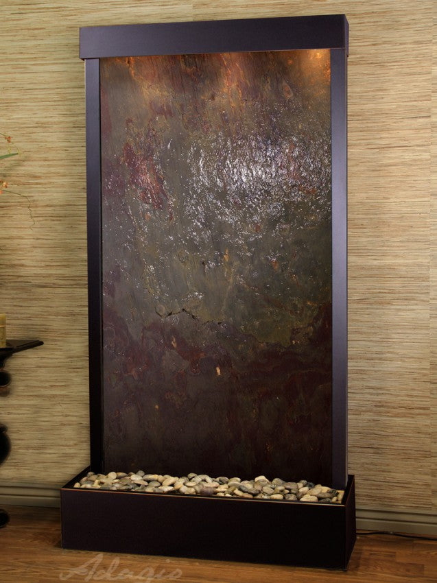 Adagio Tranquil River Flush Mounted to Rear of the Base 90"H x 41"W Indoor Floor Fountain TRF3512