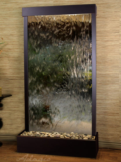 Adagio Tranquil River Flush Mounted to Rear of the Base 90"H x 41"W Indoor Floor Fountain TRF3512