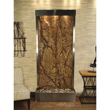 Adagio Tranquil River Flush Mounted to Rear of the Base 90"H x 41"W Indoor Floor Fountain TRF3512