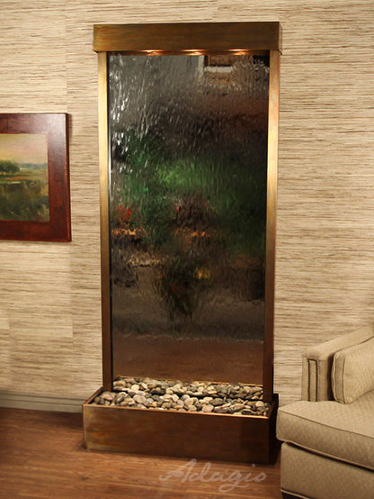 Adagio Tranquil River Flush Mounted to Rear of the Base 90"H x 41"W Indoor Floor Fountain TRF3512