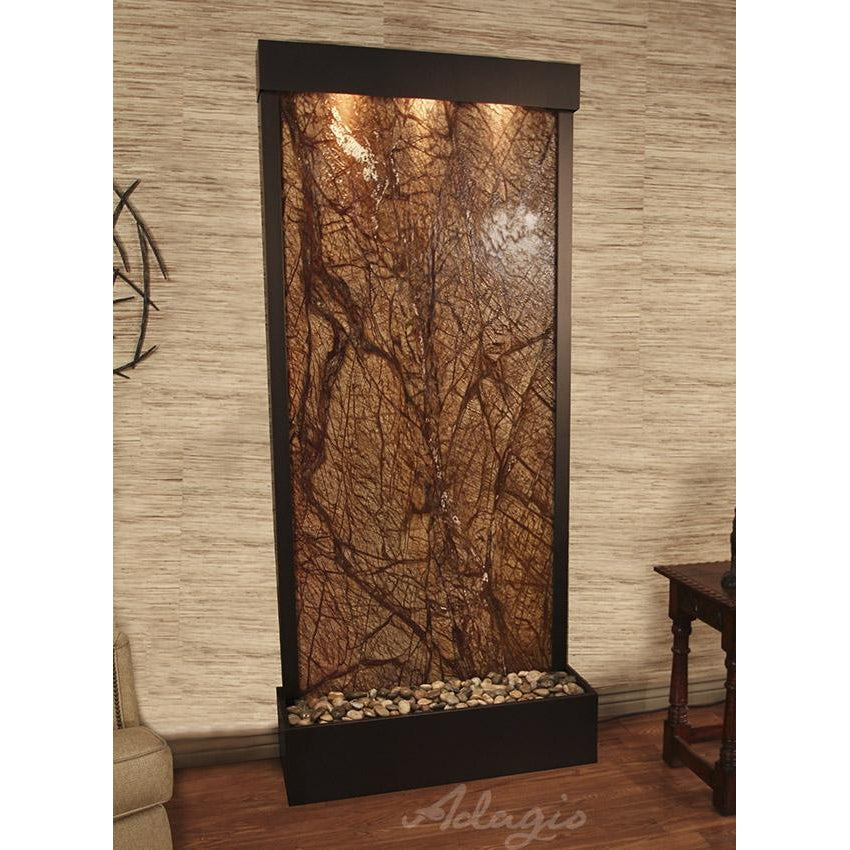 Adagio Tranquil River Flush Mounted to Rear of the Base 90"H x 41"W Indoor Floor Fountain TRF3512