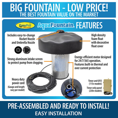 Easy Pro Pond 1/2 HP AquaFountain