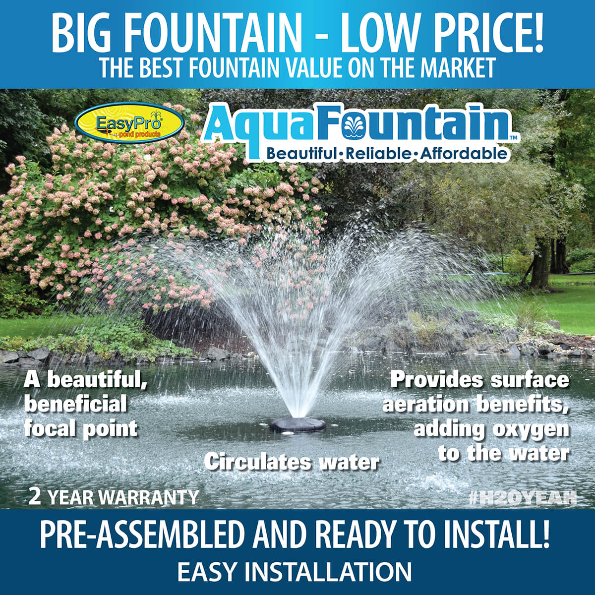 Easy Pro Pond 1/2 HP AquaFountain