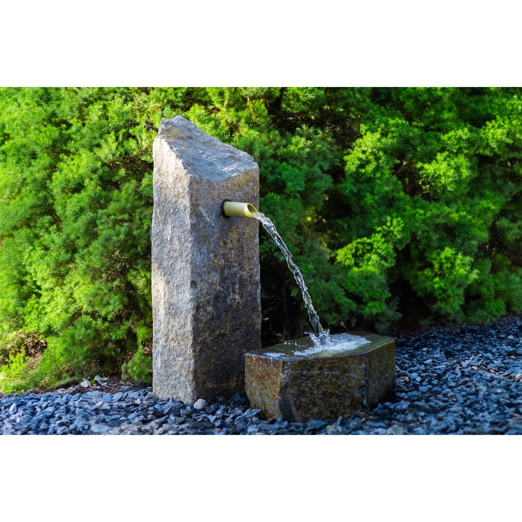 Easy Pro Pond 39″ Tranquil Décor Bamboo Basalt Fountain Kit HBB39K