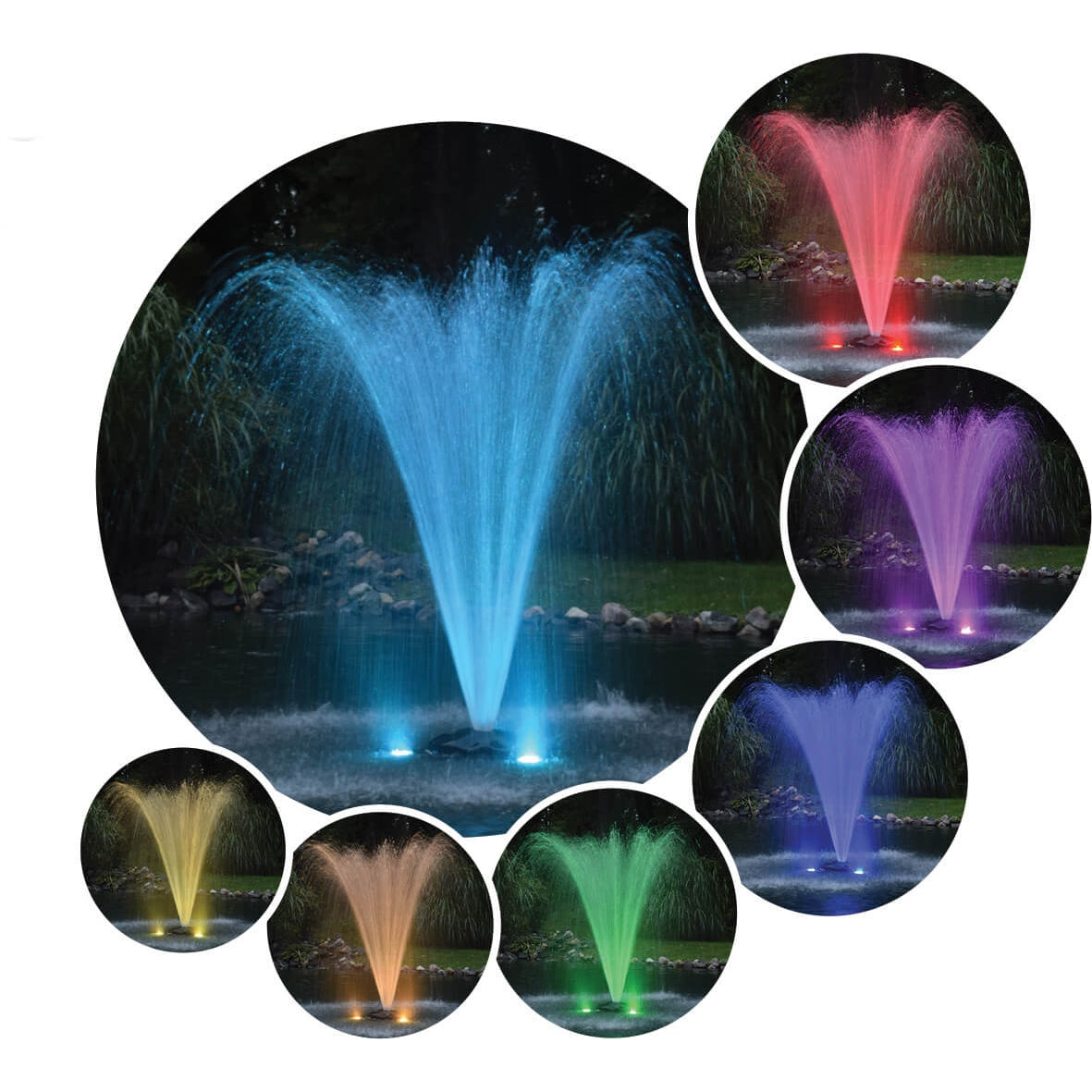 Easy Pro Pond AquaShine Two Light Color Changing LED Fountain Light Kits