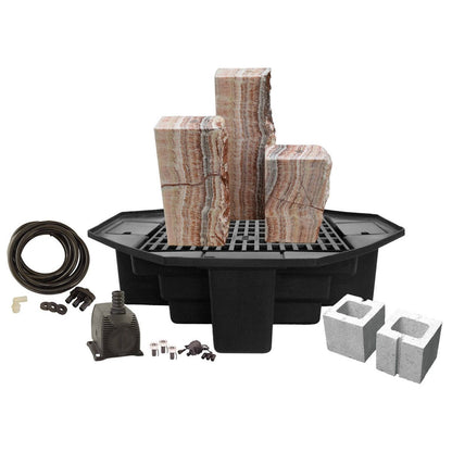 Easy Pro Pond Tranquil Décor Designer Series Cortez Real Basalt 3-Pack Fountain Kit