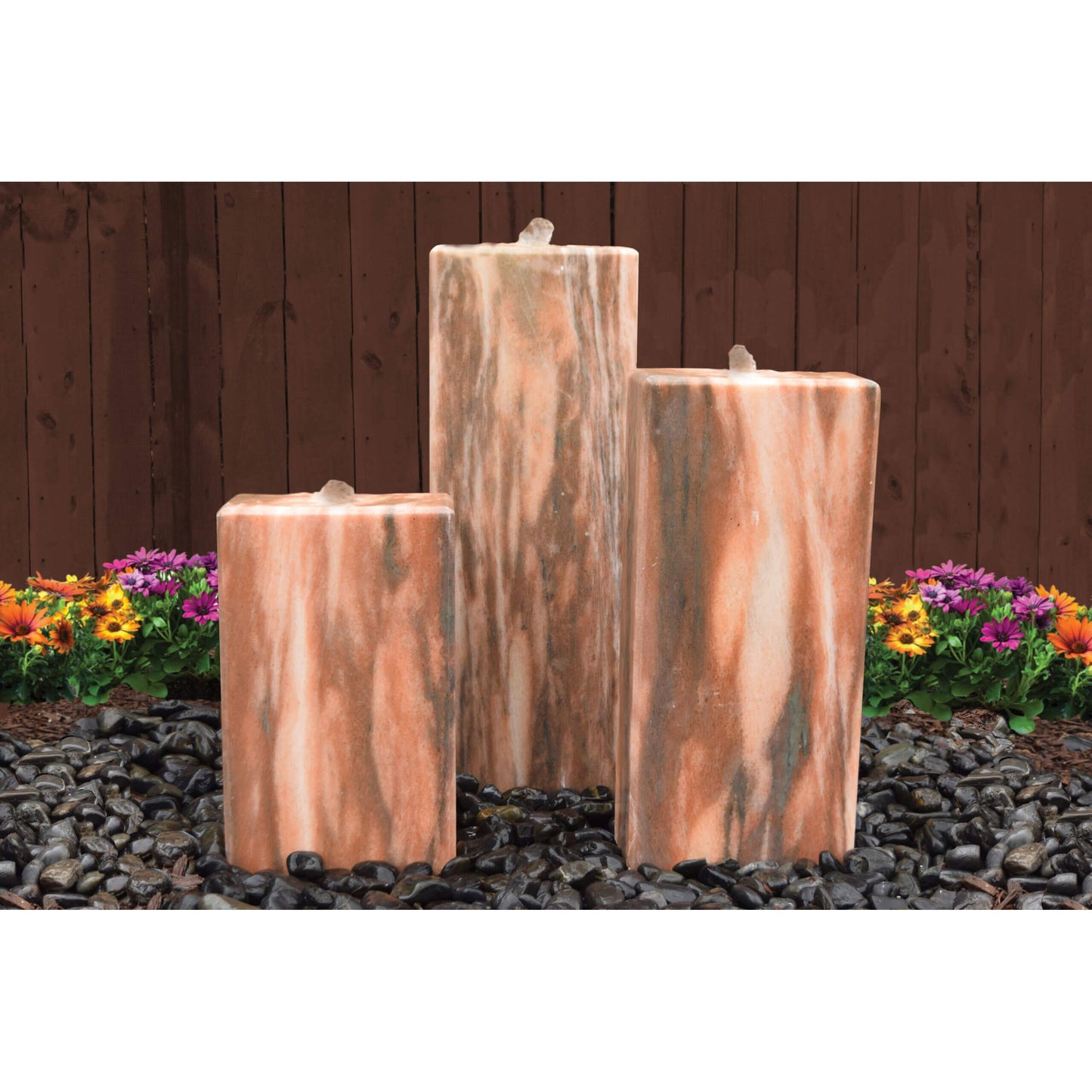 Easy Pro Pond Tranquil Décor Designer Series Moreno Real Basalt 3-Pack Fountain Kit