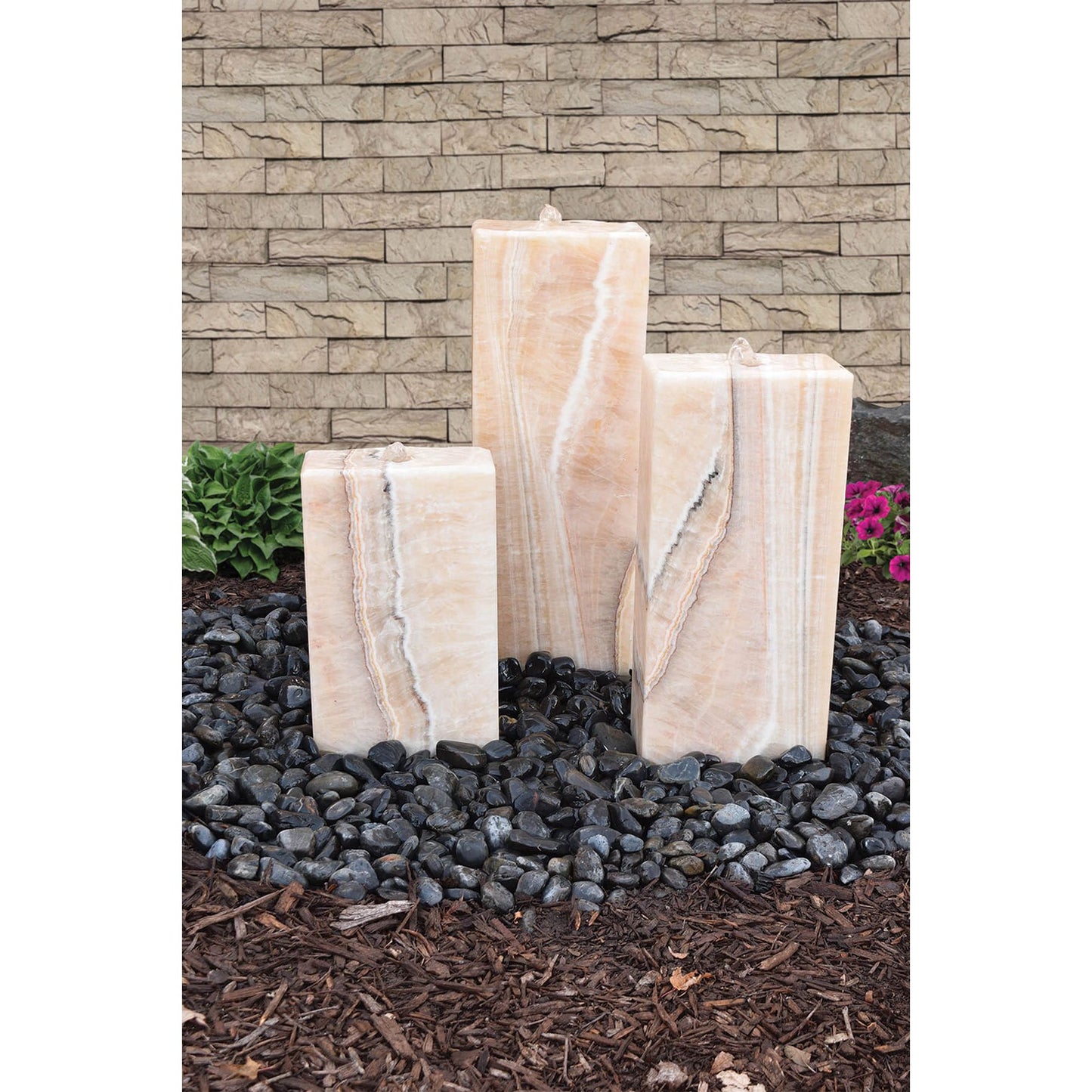 Easy Pro Pond Tranquil Décor Designer Series Solano Real Basalt 3-Pack Fountain Kit