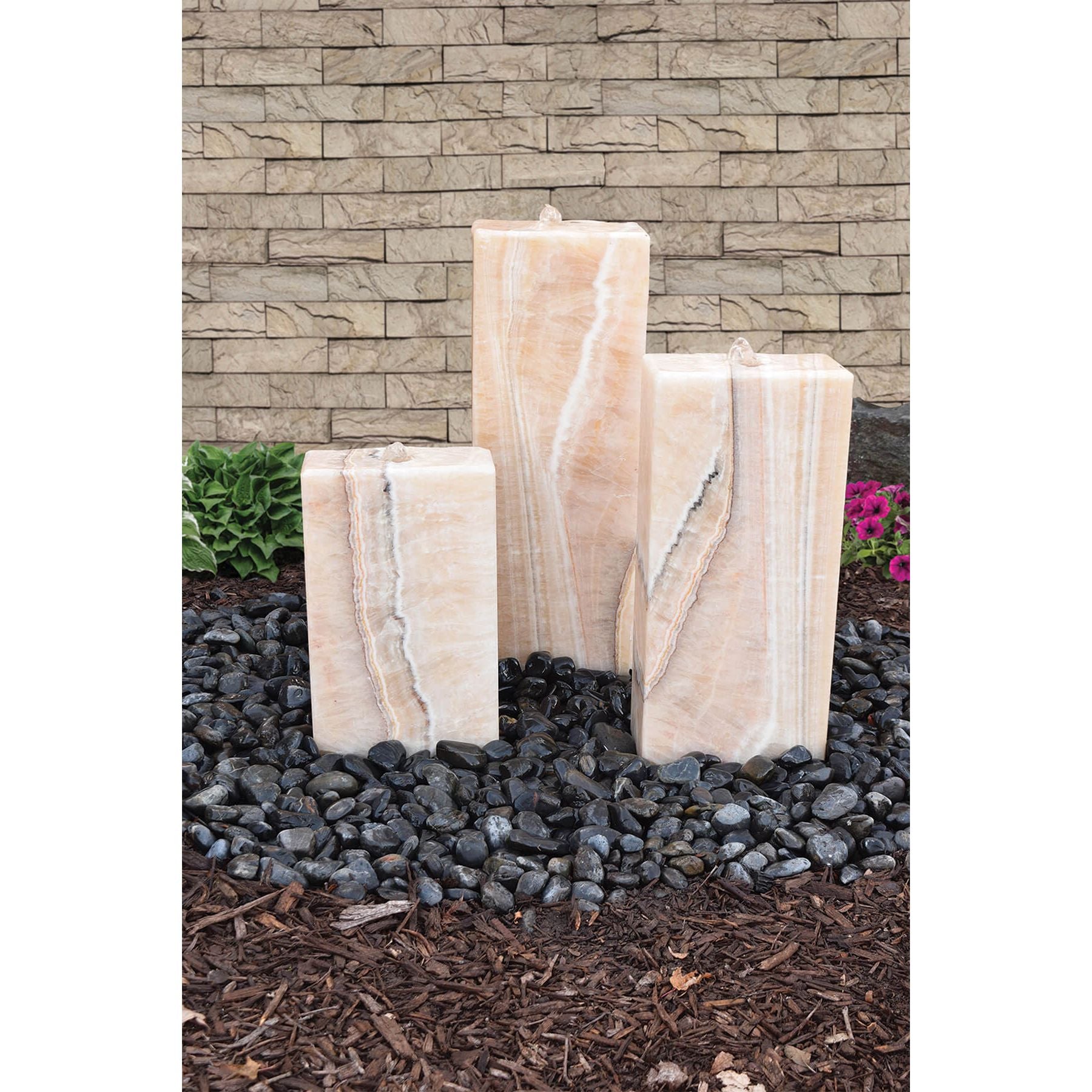 Easy Pro Pond Tranquil Décor Designer Series Solano Real Basalt 3-Pack Fountain Kit