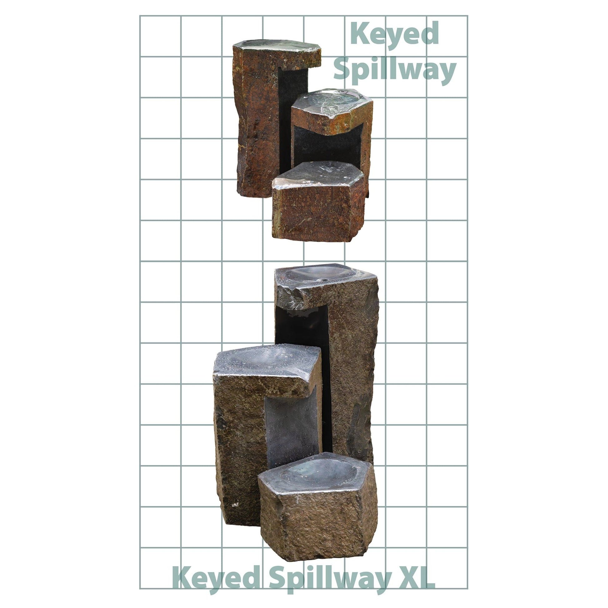 Easy Pro Pond Tranquil Décor Keyed Spillway Basalt Fountain Kit