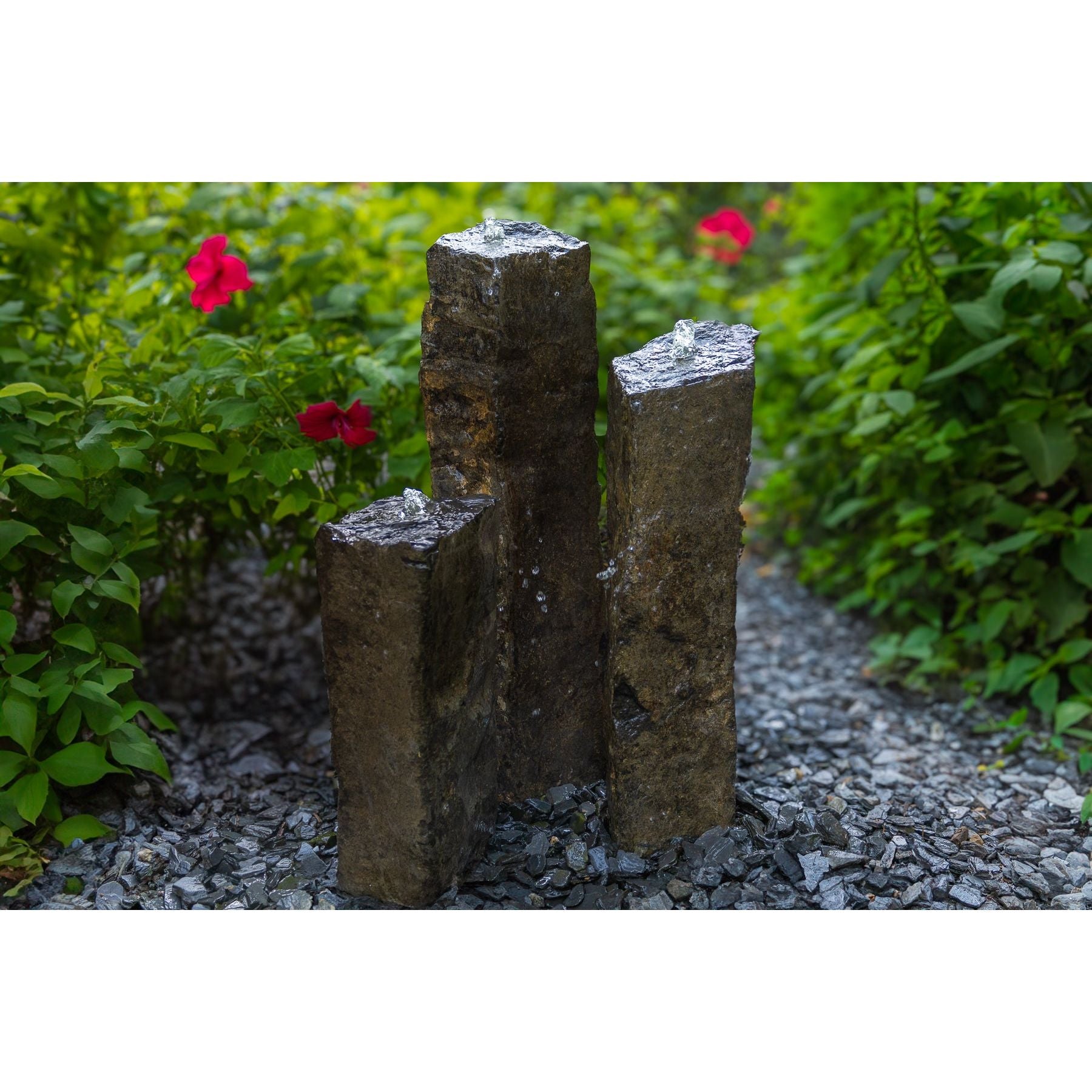 Easy Pro Pond Tranquil Décor Medium Natural Top Real Basalt 3-Pack Fountain Kit