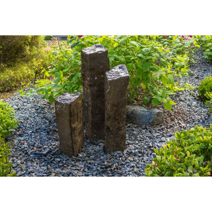 Easy Pro Pond Tranquil Décor Medium Natural Top Real Basalt 3-Pack Fountain Kit HBS3BSL
