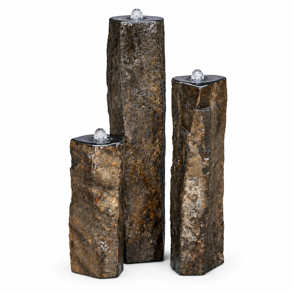 Easy Pro Pond Tranquil Décor Medium Polished Top Basalt 3-Pack Fountain Kit