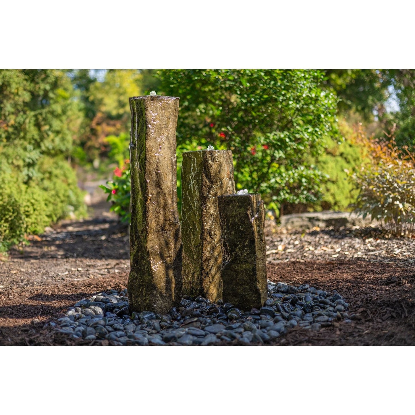 Easy Pro Pond Tranquil Décor Medium Polished Top Basalt 3-Pack Fountain Kit