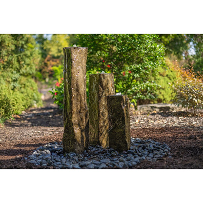 Easy Pro Pond Tranquil Décor Medium Polished Top Basalt 3-Pack Fountain Kit