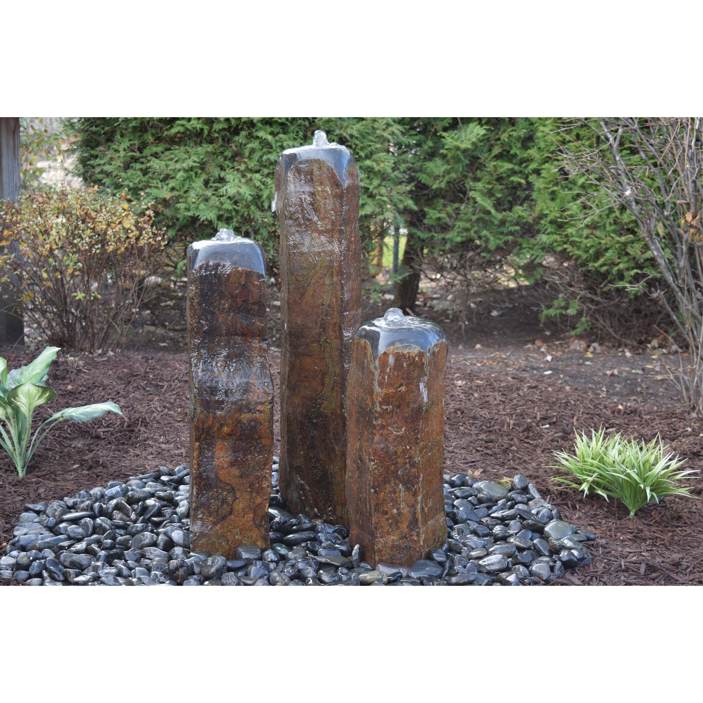 Easy Pro Pond Tranquil Décor Modern Basalt Fountain Trio Fountain Kit