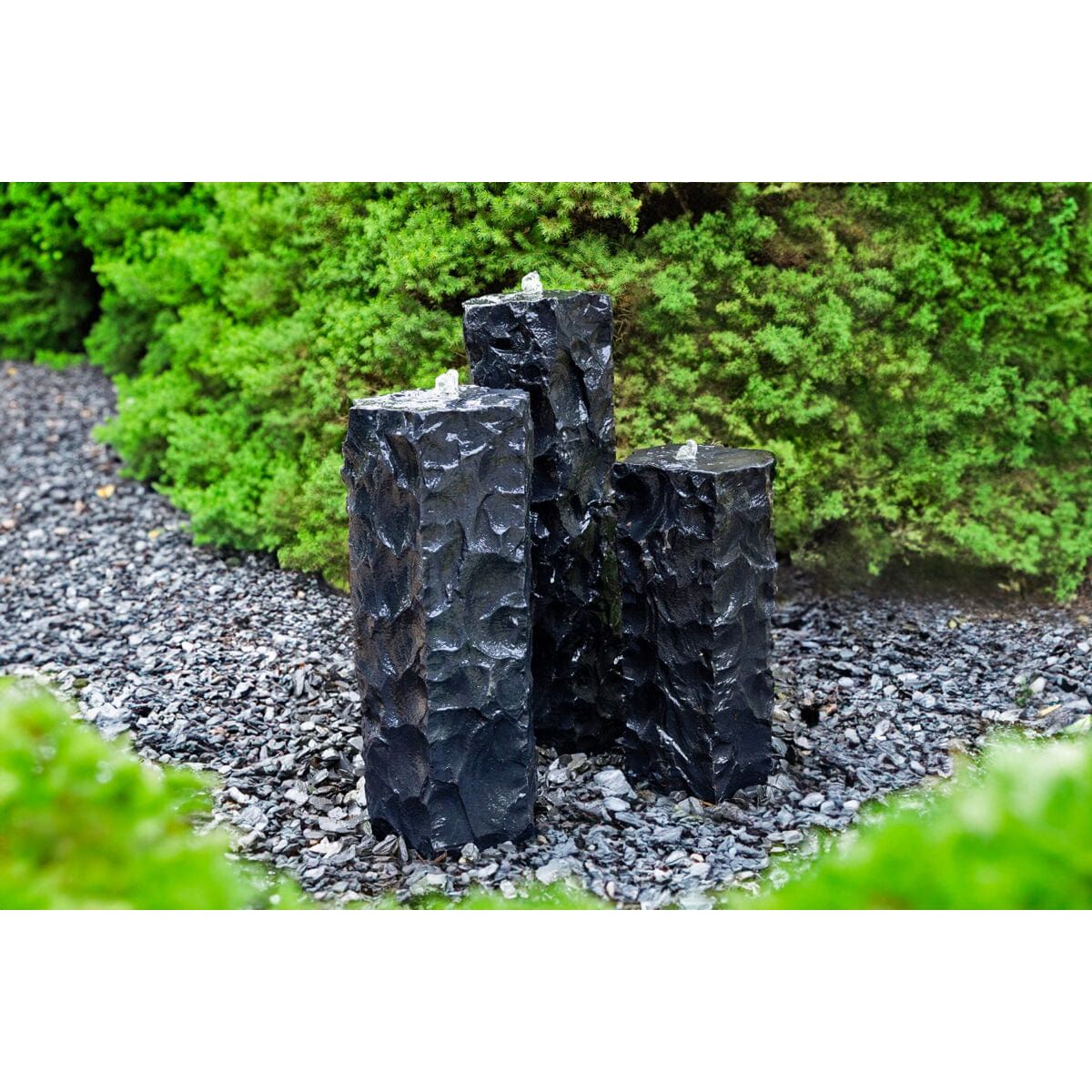Easy Pro Pond Tranquil Décor Textured Midnight Basalt Fountain Kit
