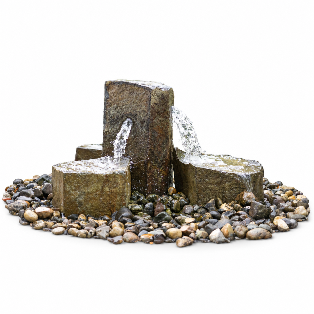 Easy Pro Pond Tranquil Décor Trilogy Basalt Fountain 4 Piece Set