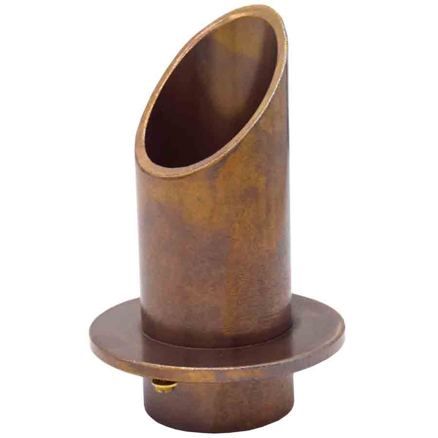 Easy Pro Pond Vianti Falls Brass 2" Round Scupper with Round Wall Plate BWS2RN