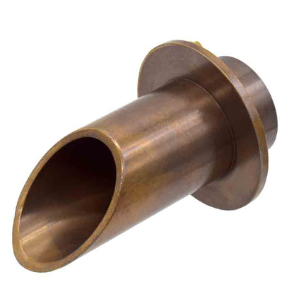 Easy Pro Pond Vianti Falls Brass 2" Round Scupper with Round Wall Plate BWS2RN
