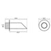 Easy Pro Pond Vianti Falls Brass 2" Round Scupper with Round Wall Plate BWS2RN