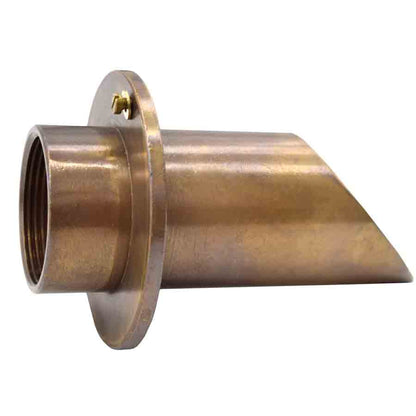 Easy Pro Pond Vianti Falls Brass 2" Round Scupper with Round Wall Plate BWS2RN
