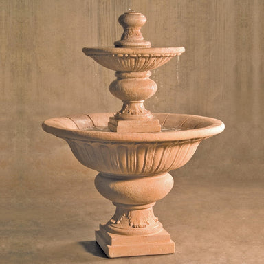 Fiore Stone 2-Tier Formal Garden Fountain 2072-F in Cast Stone 2072-F
