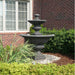 Fiore Stone 2-Tier Formal Garden Fountain 2072-F in Cast Stone 2072-F