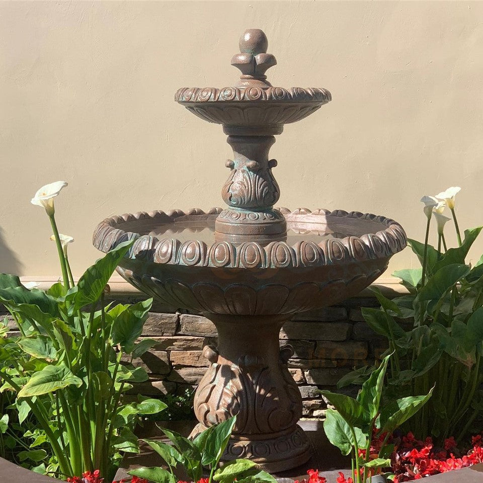 Fiore Stone 2 Tier International Fountain LG153-F in Cast Stone LG153-F