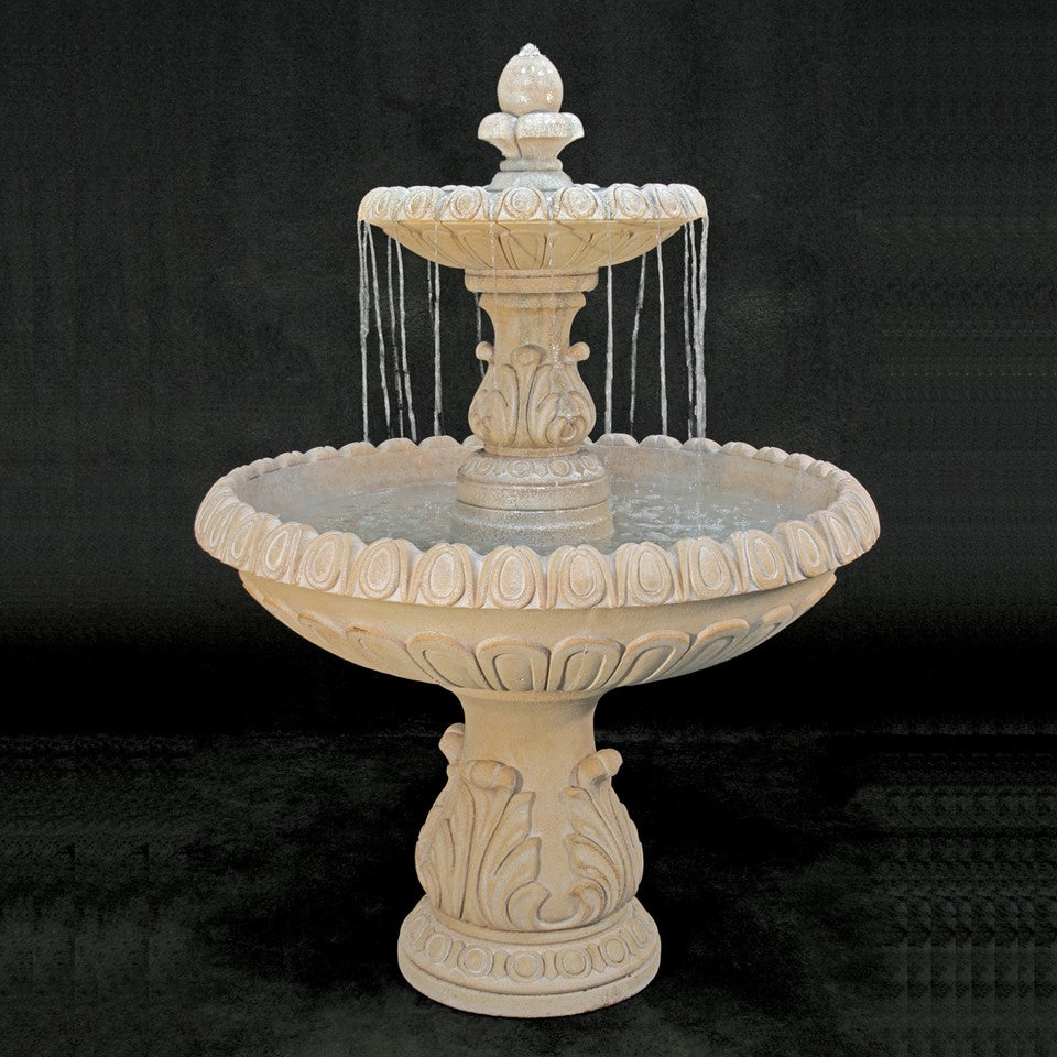 Fiore Stone 2 Tier International Fountain LG153-F in Cast Stone LG153-F