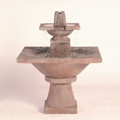 Fiore Stone 2-Tier Quadrate Fountain 2066-FT2 in Cast Stone 2066-FT2