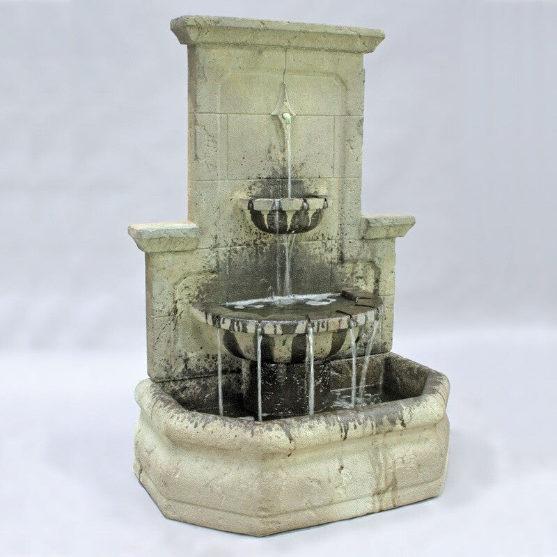 Fiore Stone Augustine Wall Fountain LG124-FW in Cast Stone LG124-FW