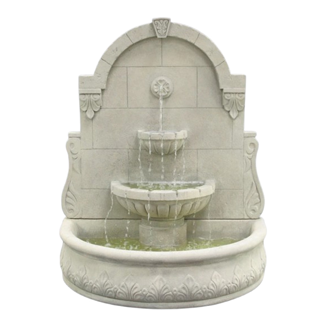 Fiore Stone Bavarian Wall Fountain LG139-FW & LG139-FWD in Cast Stone