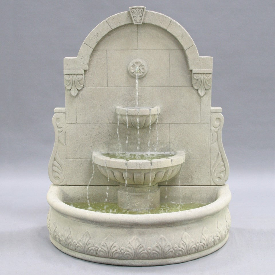 Fiore Stone Bavarian Wall Fountain LG139-FW & LG139-FWD in Cast Stone LG139-FWD