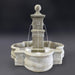 Fiore Stone Bella Fountain with 66" Quatrefoil Basin 235-FAQ in Cast Stone 235-FAQ