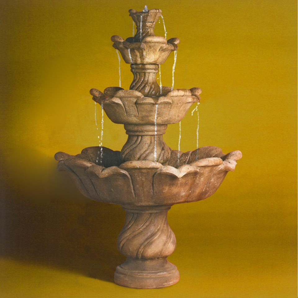 Fiore Stone Cabo 4 Tier Fountain AV119-F in Cast Stone AV119-F