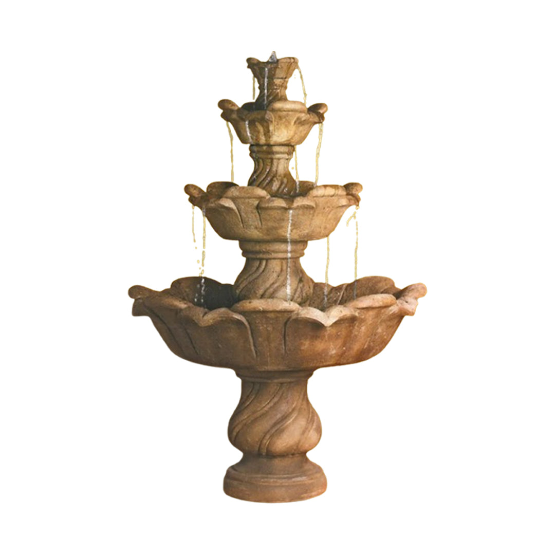 Fiore Stone Cabo 4 Tier Fountain AV119-F in Cast Stone AV119-F