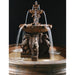 Fiore Stone Cavalli 2 Tier Fountain with Bracci Basin 2136-F12 in Cast Stone 2136-F12