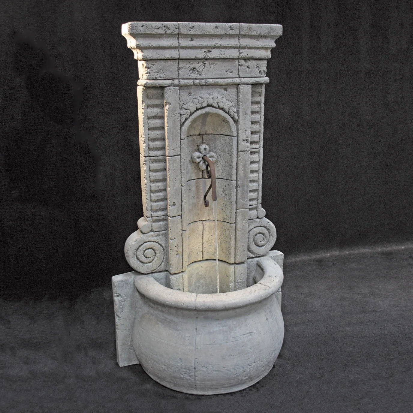 Fiore Stone Champagne Outdoor Wall Fountain 205-FWT