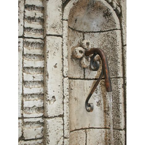 Fiore Stone Champagne Wall Fountain 205-FW in Cast Stone 205-FW