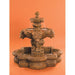 Fiore Stone Courtyard Lion Fountain with Basin 257-FSQ in Cast Stone 257-FSQ
