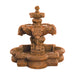 Fiore Stone Courtyard Lion Fountain with Basin 257-FSQ in Cast Stone 257-FSQ