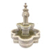 Fiore Stone Diamante Lion Head Fountain with 66" Quatrefoil Basin 272-FAQ in Cast Stone 272-FAQ